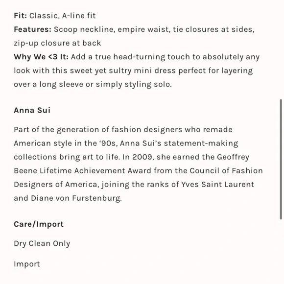 - Free people Anna Sui  metallic leather mini dress new with tags size 2 - Picture 7 of 10